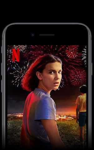 Screenshot of Netflix mobile interface